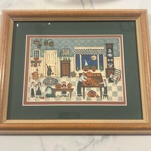 Betty Friess Baumer Folk Art Print - "Where's Button?"